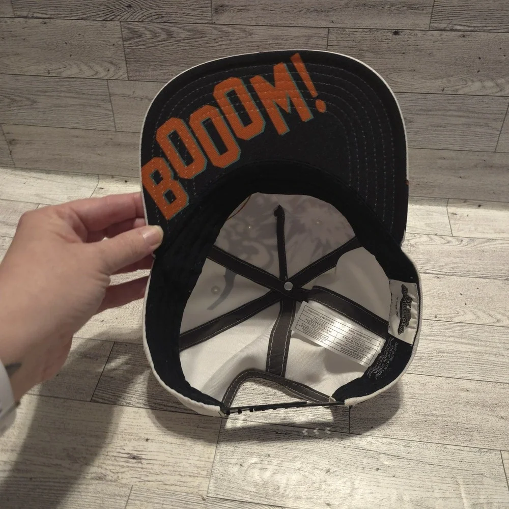 My Hero Academia Hat‎ Cap Snap Back White Orange Katsuki Bakugo Kacchan Manga